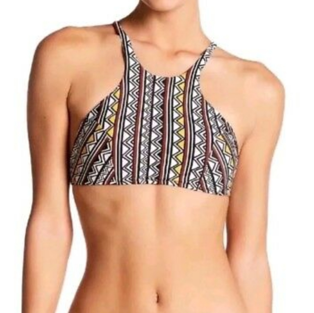 Dolce Vita Golden/Printed Tribal Bikini Top